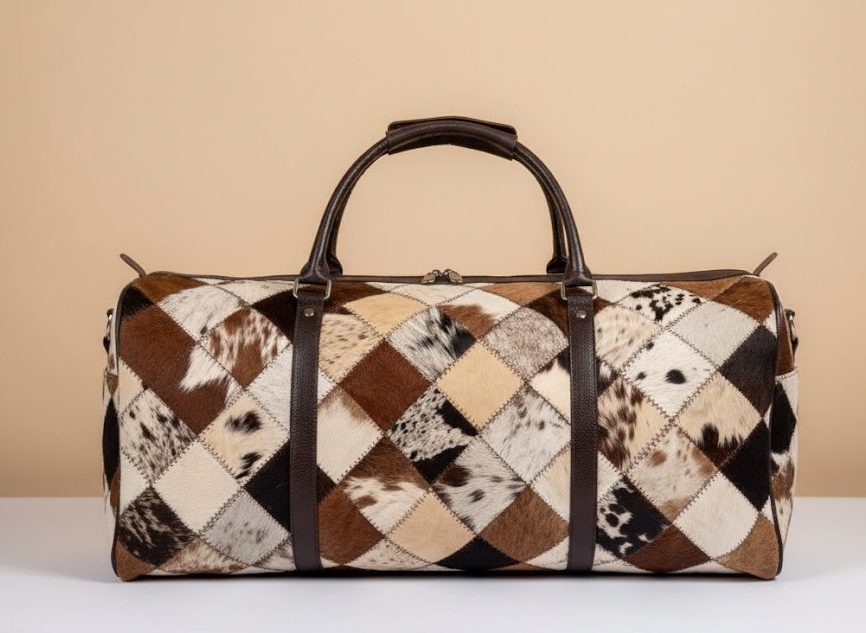 COWHIDE DUFFLE BAG