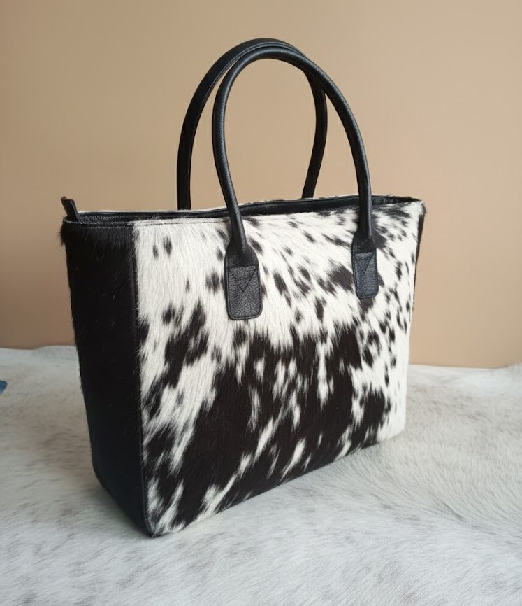 COWHIDE LEATHER TOTE BAG